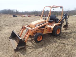 Allmand TLB 225 Compact Tractor Loader Backhoe C/w Kubota Model D905-E 0.898L Diesel Engine, Femco Model 3325 ROPS, 12in Dig Bucket, 56in Bucket, 31 X 15.5-NHS Rear And 23 X 8.50-12 NHS Front Tires. SN 001T22507 *Note: Unable To Verify Hours*