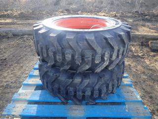 (2) Samson Premium 10-16.5 NHS 8-Ply Tires w/ Rims to fit Skid Steer *Unused*