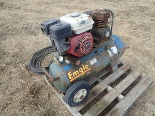 Emglo Model K5HGA-17P Compressor C/w Honda GX160 Engine. SN 052193238 *Note: Seized*