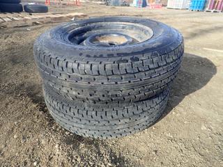 (2) Max Miller GT Radial ST205/75 R15 Tires w/ 5-Bolt Rim