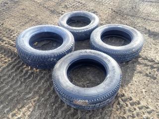 (2) Hercules 225/70R19.5 Tires C/w (1) Wrangler T/S Goodyear LT275/65R20 Tires And (1) Continental 225/70R19.5 Tires