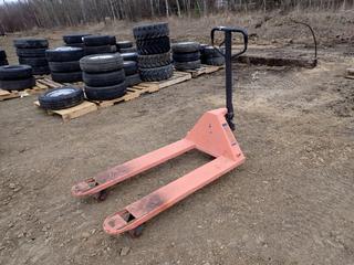 JET PT-5500 5500lb Cap. Pallet Jack *Note: Clip That Holds Handle Up Broken*
