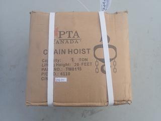 PTA 1-Ton Chain Hoist Unused