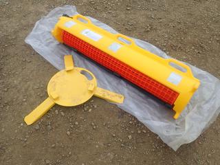 Rapid Roll Barrier Storage Cartridge C/w Base And Vertical/Horizontal Fence Roll *Unused*