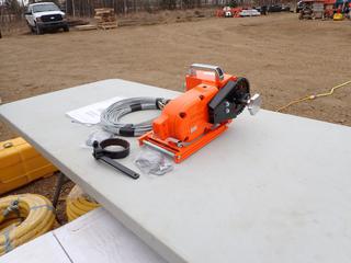 Lewis Model 400MKZ Winch C/w Cable And Adapter. SN 09116