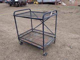 3ft X 25in X 39in 2-Tier Portable Shelf