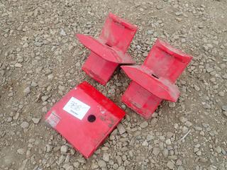 Qty of (3) Cutting Anvil Attachments To Fit Wood Splitter