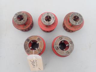 Qty Of (3) 1/2in And (2) 1in Threader Heads