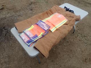 (2) North Size Large Reflective T-Shirts C/w (2) STIHL Size XL T-Shirts And (1) Pair Of Size 4XL Insulated Bibs