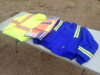 (2) North Size Large Reflective T-Shirts C/w (1) King Size Large Reflective Hoodie And (1) Size Large FR Winter Coat