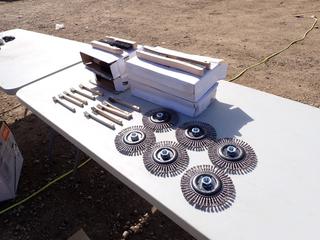 Qty Of (6) 6in Grinding Wheels C/w Qty Of Assorted Wire Brushes