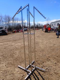 Chrome Clothing Display Rack