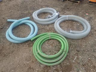 (2) 3in Suction Hose, (1) 3in And (1) 1 1/2in Suction Hose *Note: Some Missing Fittings*