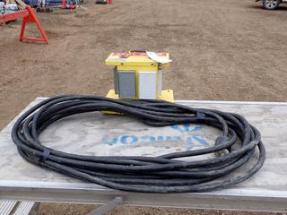 Dandy Model SCH1 120/240 1/3-Phase Power Distribution Center C/w Power Cable. SN 04-1528