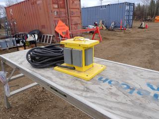 Dandy Model SF-3GFI 120/240V Single Phase Power Distribution Center C/w Power Cable. SN 07-1677