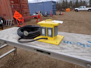 Dandy Model SF-3GFI 120-240V Single Phase Portable Distribution Center C/w Power Cable. SN 07-1694