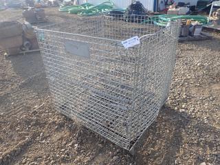 46in X 44in X 4ft Collapsible Crate *Note: Dent On Side Of Crate*