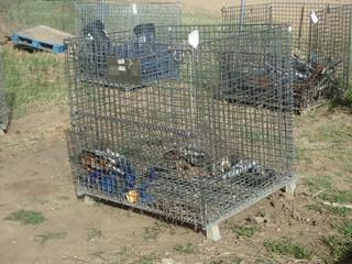 4ft X 4ft X 4ft Collapsible Crate C/w Qty Of Casters And Base Plates *Note: Buyer Responsible For Loadout, This Item Is Located At 24 Nipewon Rd, Lac La Biche*