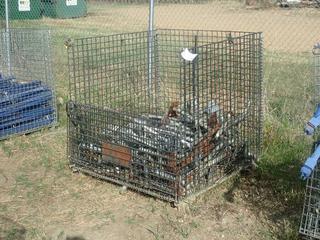 4ft X 4ft X 4ft Collapsible Crate C/w Qty Of Leveling Jacks *Note: Buyer Responsible For Loadout, This Item Is Located At 24 Nipewon Rd, Lac La Biche*