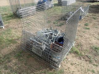  4ft X 4ft X 4ft Collapsible Crate C/w Qty Of Leveling Jacks And Base Plates *Note: Buyer Responsible For Loadout, This Item Is Located At 24 Nipewon Rd, Lac La Biche*