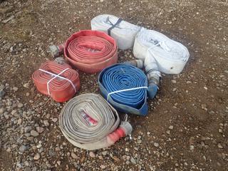 (2) Unused 4in Mill Discharge Hose C/w (3) 3in And (1) 2in Discharge Hose