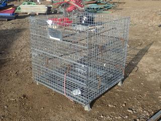 46in X 44in X 4ft Collapsible Crate C/w Rebar