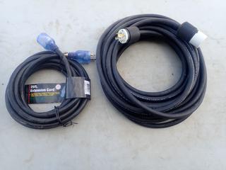 Century 25ft 125/250V Extension Cord C/w 50ft 125/250V Extension Cord  *Unused*