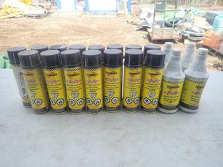 Qty Of (15) Cans Of Tecumseh Lithium Grease C/w (4) Bottles Of Rubber Lubricant