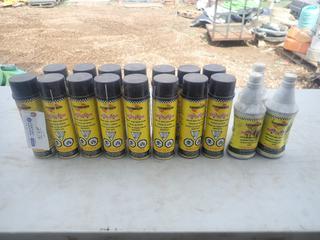 Qty Of (15) Cans Of Tecumseh Lithium Grease C/w (3) Bottles Of Tecumseh Rubber Lubricant