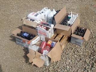 Qty Of Bobcat Transmission Differential Fluid, Snow Blower Oil, Melt Down Emergency Fuel Treatment, Bobcat Antifreeze And Coolant, Propel Grease, Polar Power And Assorted Fluids And Filters 