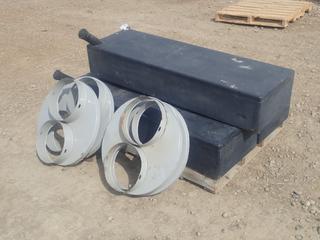 Qty Of (3) 58in X 18in X 10in Herman Nelson Fuel Tanks C/w (4) Heat Sock Covers
