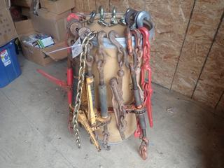 Qty Of Ratchet Boomers, Hooks, Lever Load Binders And Chain
