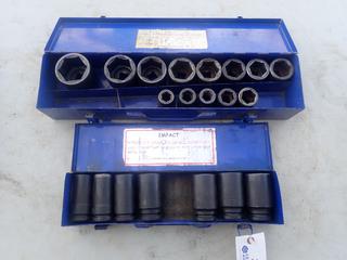(2) Incomplete 3/4in Dr Impact Socket Sets