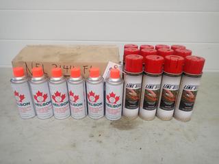 Qty Of (12) Cans Of Line Site Marking Paint C/w (1) Case Of Nelson Tree And Log Marking Paint