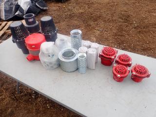 Qty Of Suction Heads C/w (3) foot Valve Check valves And Qty Of Valve Strainers