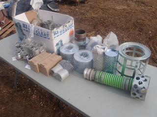 Qty Of Assorted Water Fittings, Steel Strainers, Camlocks, 2in Foot Valve, Reducers, Nipples And Assorted Supplies