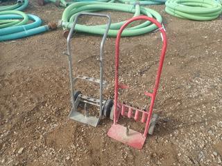 (2) Hand Truck For Concrete Drill Bits And Mauls