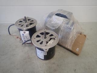 (2) Emerson 1/4hp 115V Single Phase Oil Burner Motors C/w (1) Marathon 115/208/230V Single Phase Motor *Unused*