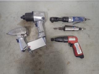 SQ 3/8in Pneumatic Impact C/w Ingersoll Rand 1/2in Pneumatic Impact, Positive Clutch Screwdriver And 3/8in Pneumatic Ratchet