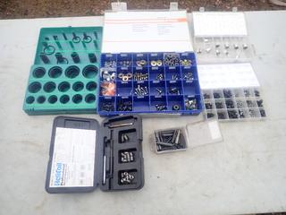 Qty Of Screws, Nuts, Spring Pins, Light Bulbs, Thread Repair Kit And Assorted Supplies