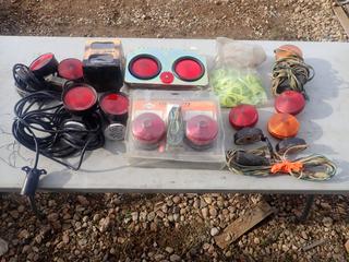 Qty Of Tail Lights, Fog Lamps, Magnetic Tow Lights And Assorted Supplies