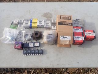Qty Of Bobcat Bushings, Sprocket, Bolts, Push Button Breaker, Gas Filters, Pressure Switch, 2in Side Cutters, Gas Regulator And Assorted Supplies