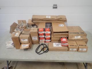 Cab Air Filters, Panel Filters, (2) Bobcat Hoses, Bobcat Beeper, Pistons, Boot Kit, Couplers, Resister, Seal Kits And Assorted Bobcat Parts