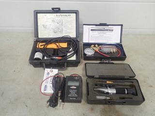 O-Ring Splicing Kit, Oil Burner Pump Tester, Capacitance Frequency Meter, Refractometer For Coolant And Battery And Assorted Supplies