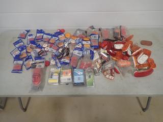 Qty Of Trailer Lights, Grote Round Lights, Marker 7-Way Trailer Emulator, 12in Wire Connector, Marker Lights, Trailer Connectors And Assorted Supplies
