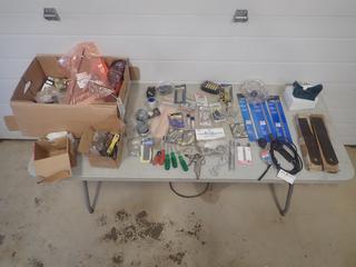 (2) Double Edge Knives, Cutters, Teflon Tape, Knife Blades And Assorted Supplies