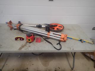Tripod, Measuring Wheel, Measuring Rod And Laser