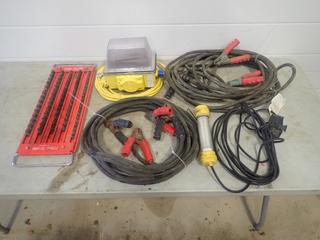 Ericson High Pressure Sodium Portable Lamp C/w Trouble Light, Mac Tool Socket Holder And (2) Sets Of Booster Cables