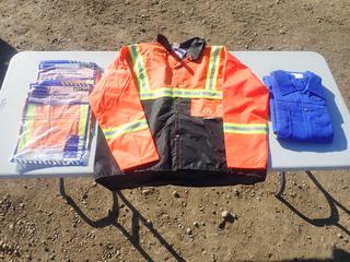 (1) STIHL Size XXL Rain Jacket C/w (2) North Size XL Reflective Shirts And (1) North Size 60 Coveralls 
