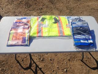(1) STIHL Size XL Rain Jacket C/w (2) North Size XL Shirts And (2) North Size 50T Coveralls *Unused*